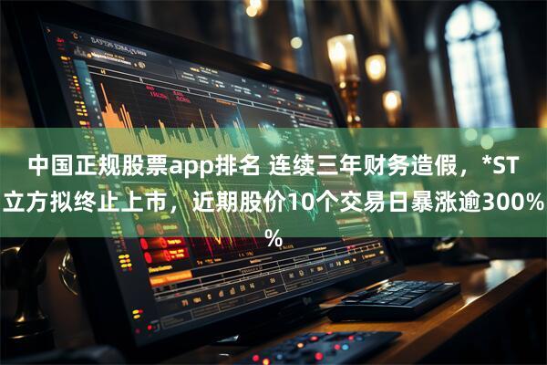 中国正规股票app排名 连续三年财务造假，*ST立方拟终止上市，近期股价10个交易日暴涨逾300%